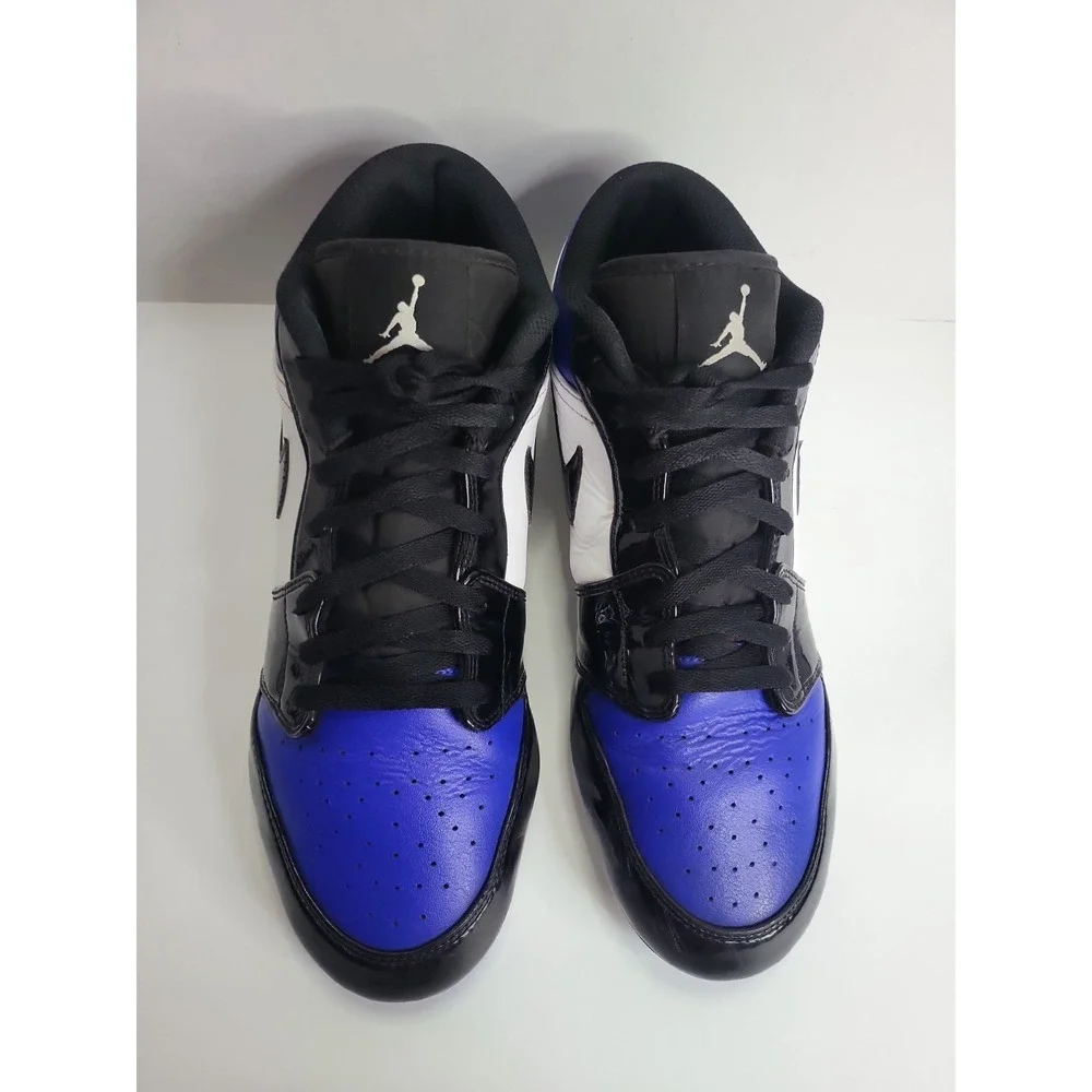 Nike Air Jordan 1 Low TD Football Cleats Royal Black White FJ6245-401 Men's 12